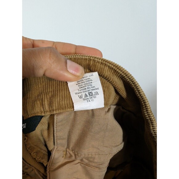 J Crew Womens Brown Corduroy Wide Leg City Fit Pants 10 Preppy Academia Forest - Picture 8 of 9